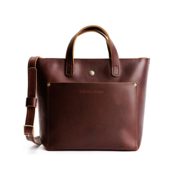 Portland Leather Handbags - Portland Leather Mini Crossbody Almost Perfect Coldbrew color purse